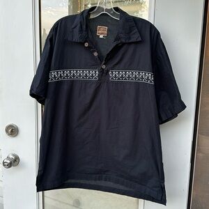 Wayan natural wear Vintage black white embroidery100% Algodon(Cotton)